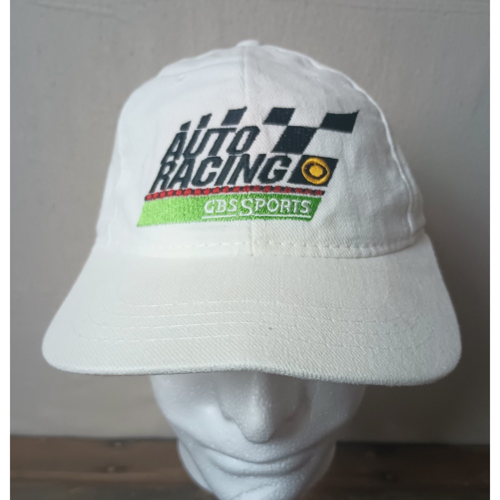 Vintage 90s‎ CBS Sports Auto Racing Hat KTVT Channel 11 Adjustable Baseball Cap
